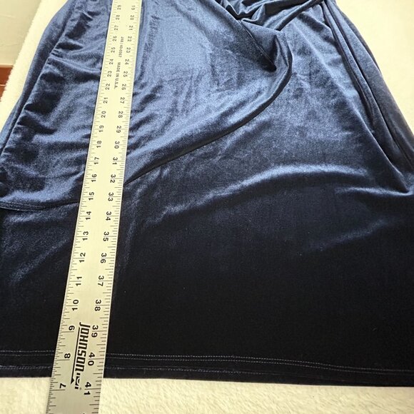 R&M Richards 5471W Womens Plus Size 18W Velvet Ruched Formal Evening Dress New - Picture 9 of 10